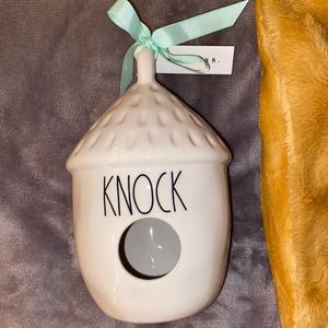 Rae Dunn acorn KNOCK birdhouse